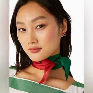Kate spade ♠️ Watermelon Party Silk Skinny Scarf